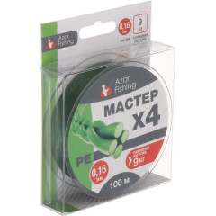 Леска AZOR FISHING РЕ Мастер плетеная 100м, 0,16мм, 9кг (144-060)