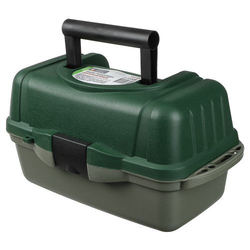 Ящик рыболова AZOR FISHING двухполочный 40х19,5х21см MB-PL-07_1 зеленый (147-028)