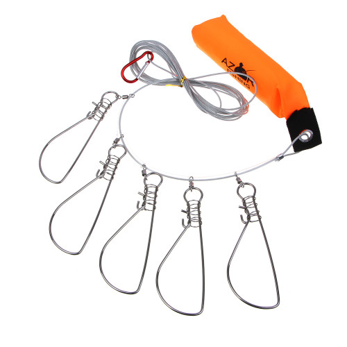 Кукан AZOR FISHING 3,5м (5 карабинов, поплавок, тос металл, ПВХ сумка (148-060)
