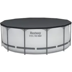 Бассейн каркасный BESTWAY STEEL PRO MAX 366*122см фильтр-насос, лестница, тент 10250л, ремкомплект 5