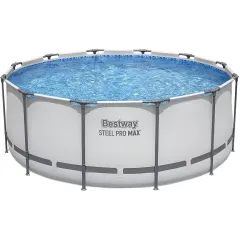 Бассейн каркасный BESTWAY STEEL PRO MAX 366*122см фильтр-насос, лестница, тент 10250л, ремкомплект 5