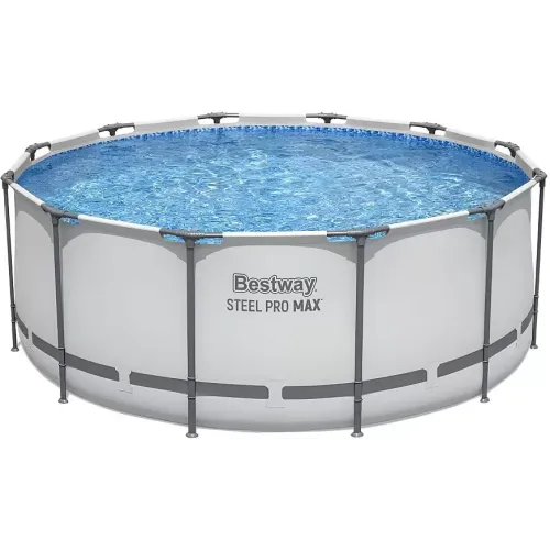 Бассейн каркасный BESTWAY STEEL PRO MAX 366*122см фильтр-насос, лестница, тент 10250л, ремкомплект 5