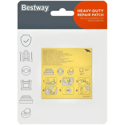 Ремкомплект Bestway для бассейнов 6,5х6,5см 10 самоклеящихся заплат 62068BW (247788)