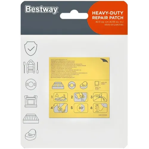 Ремкомплект Bestway для бассейнов 6,5х6,5см 6 самоклеящихся заплат (62091 BW)