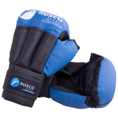 Перчатки для рукопашного боя RUSCOsport, к/з, синие Oz 10