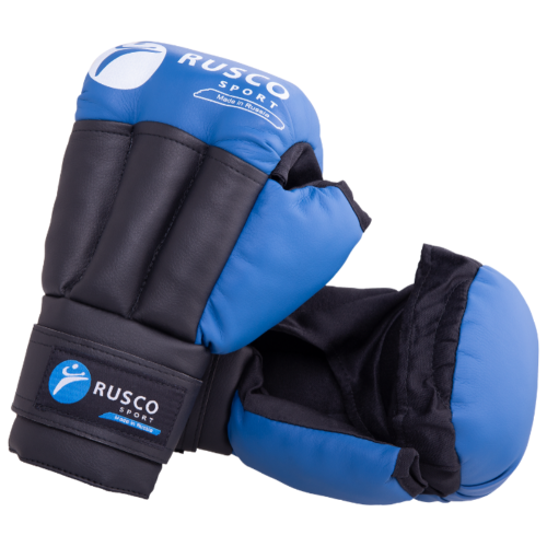 Перчатки для рукопашного боя RUSCOsport, к/з, синие Oz 10