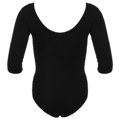 Купальник гимнаст SIMA 3/4 рукав кружево реглан , цвет черный (р. 28) (3794972)