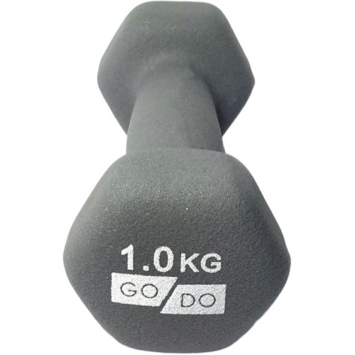 Гантель для фитнеса SPRINTER GO DO неопрен 1кг, серый