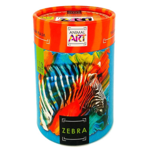 Игра ПАЗЛЫ ANIMAL ART ЗЕБРА 113 уникальных деревянных элементов (7500559)