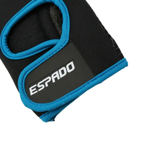 Перчатки для фитнеса ESPADO ESD001, черный/голубой, р. XS