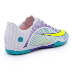 Бутсы ф/б VIRTEY INDOOR 23014, иск.кожа, цв. белый/фиолетовый/зеленый, р.36