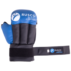 Перчатки для рукопашного боя RUSCOsport PRO, к/з, синие. Oz 12