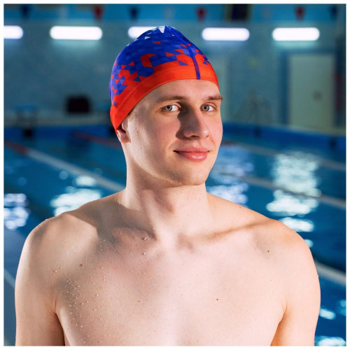 Шапочка для плавания ONLYTOP Swim взрослая, текстиль, обхват 54-60 см (2388949)