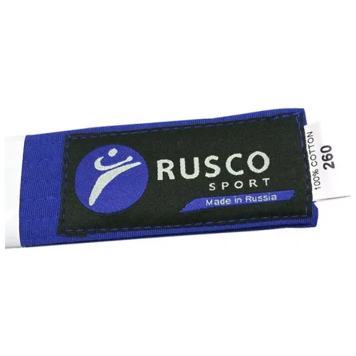 Пояс для кимоно RUSCO SPORT 2,6м, синий