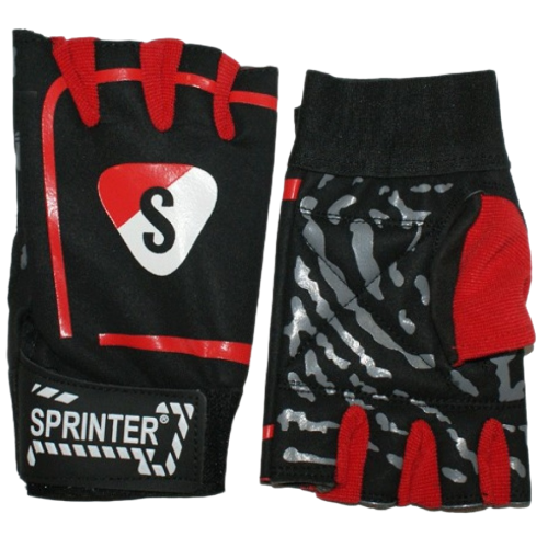 Перчатки для т/а SPRINTER замша, ткань, черный/красный р. XXL 548-550 (12225)
