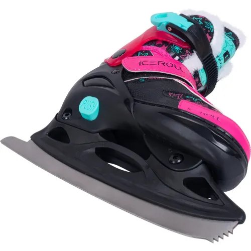 Коньки раздвижные TECH TEAM ICEROLL BLACK/PINK р.31-34