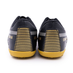 Бутсы ф/б VIRTEY TURF 23876, иск.кожа, цв.черный/золотой, р.44