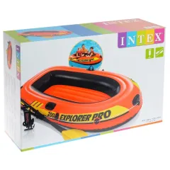 Лодка INTEX 58357 EXPLORER PRO 200, комплект:весла пластик 122см., насос ручной.