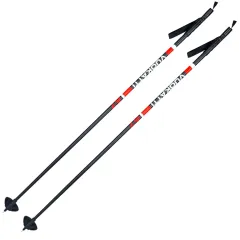 Палки лыжные VUOKATTI 130 Black/Red 100% стекловолокно