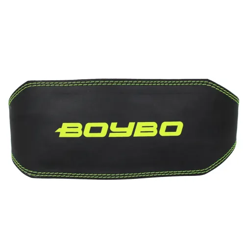 Пояс т/а BoyBo Premium BW650 черный/зеленый кожа L