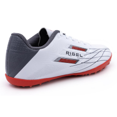 Бутсы ф/б VIRTEY TURF 23884 RIGEL, иск.кожа, цв.белый/красный, р.44