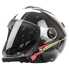 Шлем мото открытый HIZER 217 (M) black (5735)