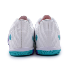 Бутсы ф/б VIRTEY INDOOR 23014, иск.кожа, цв. белый/фиолетовый/зеленый, р.36