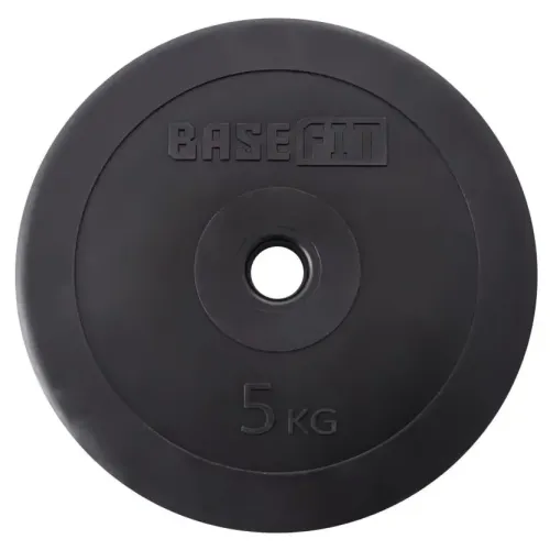 Диск пластиковый BASEFIT BB-203, 26 мм, 5 кг, черный