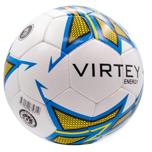 Мяч ф/б VIRTEY 921005 ENERGY р.5, цв. белый/св. синий