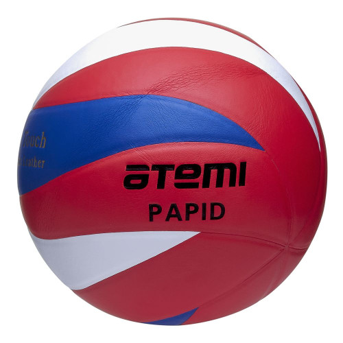 Мяч в/б ATEMI RAPID, синт. кожа PU Soft, син/бел/красн