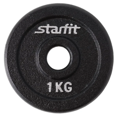 Диск чугун STARFIT BB-204, d-26мм 1 кг, черный