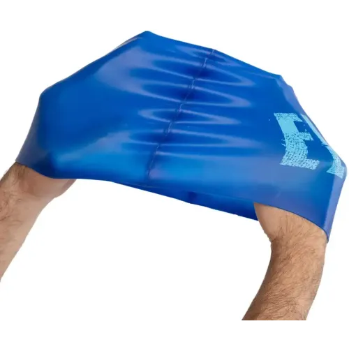 Шапочка для плавания ELOUSE BIG Stamp EL0011, силиконовая, синий