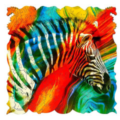 Игра ПАЗЛЫ ANIMAL ART ЗЕБРА 113 уникальных деревянных элементов (7500559)