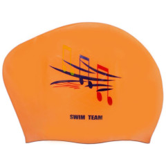 Шапочка для плавания SPRINTER SWIM TEAM KW-N (для длинных волос) ноты, оранжевый