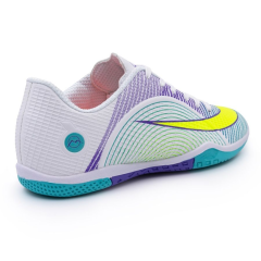 Бутсы ф/б VIRTEY INDOOR 23014, иск.кожа, цв. белый/фиолетовый/зеленый, р.44