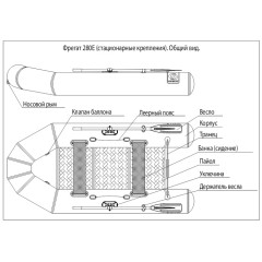 Лодка Фрегат 280Е компл. зеленый л/т