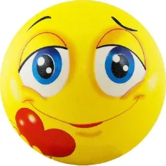 Мяч игровой FUNNY FACES DS-PP 207, d-12 см, цв. желтый