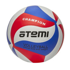 Мяч в/б ATEMI CHAMPION синт. кожа PU Soft, син/бел/красн