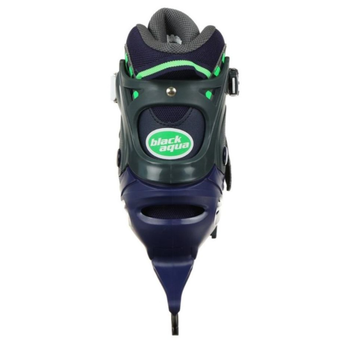 Коньки раздвижные BLACK AQUA AS-408 р.39-42 (синий/зеленый)