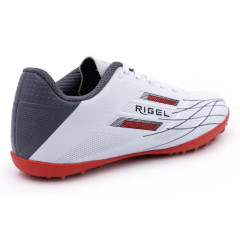 Бутсы ф/б VIRTEY TURF 23884 RIGEL, иск.кожа, цв.белый/красный, р.36