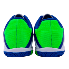 Бутсы ф/б VIRTEY INDOOR 23885, иск.кожа, цв. белый/синий/зеленый, р.42
