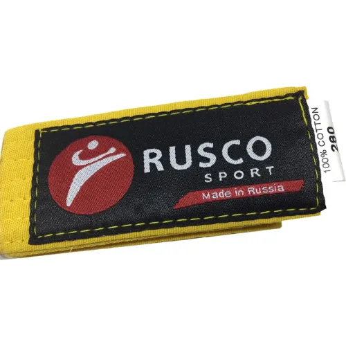 Пояс для кимоно RUSCO SPORT 2,8м, желтый