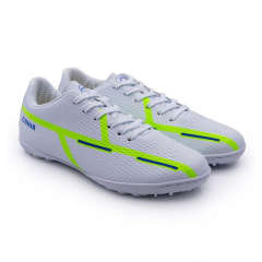 Бутсы ф/б VIRTEY TURF 23876, иск.кожа, цв.белый/желтый/синий, р.43