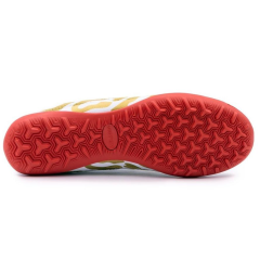 Бутсы ф/б VIRTEY TURF 23887, иск.кожа, цв. белый/красный/золотой, р.40