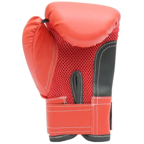 Перчатки боксерские RUSCOsport детские, кож.зам., 8 OZ, белый/красный