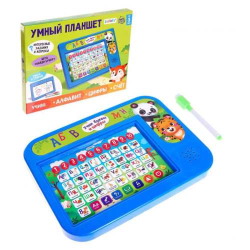 Игра электронная УЧИМ БУКВЫ И ЦИФРЫ, обучающая (5266373)