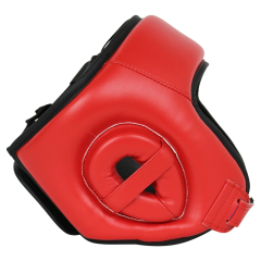 Шлем боксерский RUSCOSPORT с усилением,  р. L, цв. красный