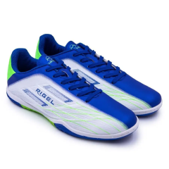 Бутсы ф/б VIRTEY INDOOR 23885, иск.кожа, цв. белый/синий/зеленый, р.41