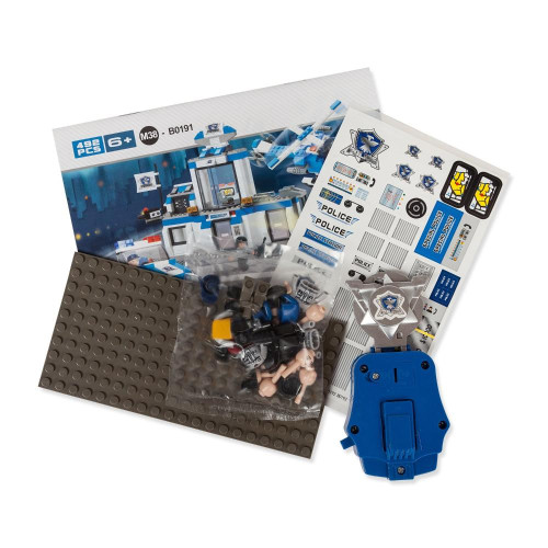 Игра КОНСТРУКТОР SLUBAN Полицейский участок 859 деталей (452203)