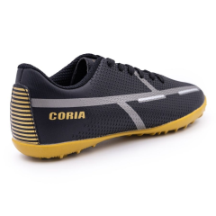 Бутсы ф/б VIRTEY TURF 23876, иск.кожа, цв.черный/золотой, р.41